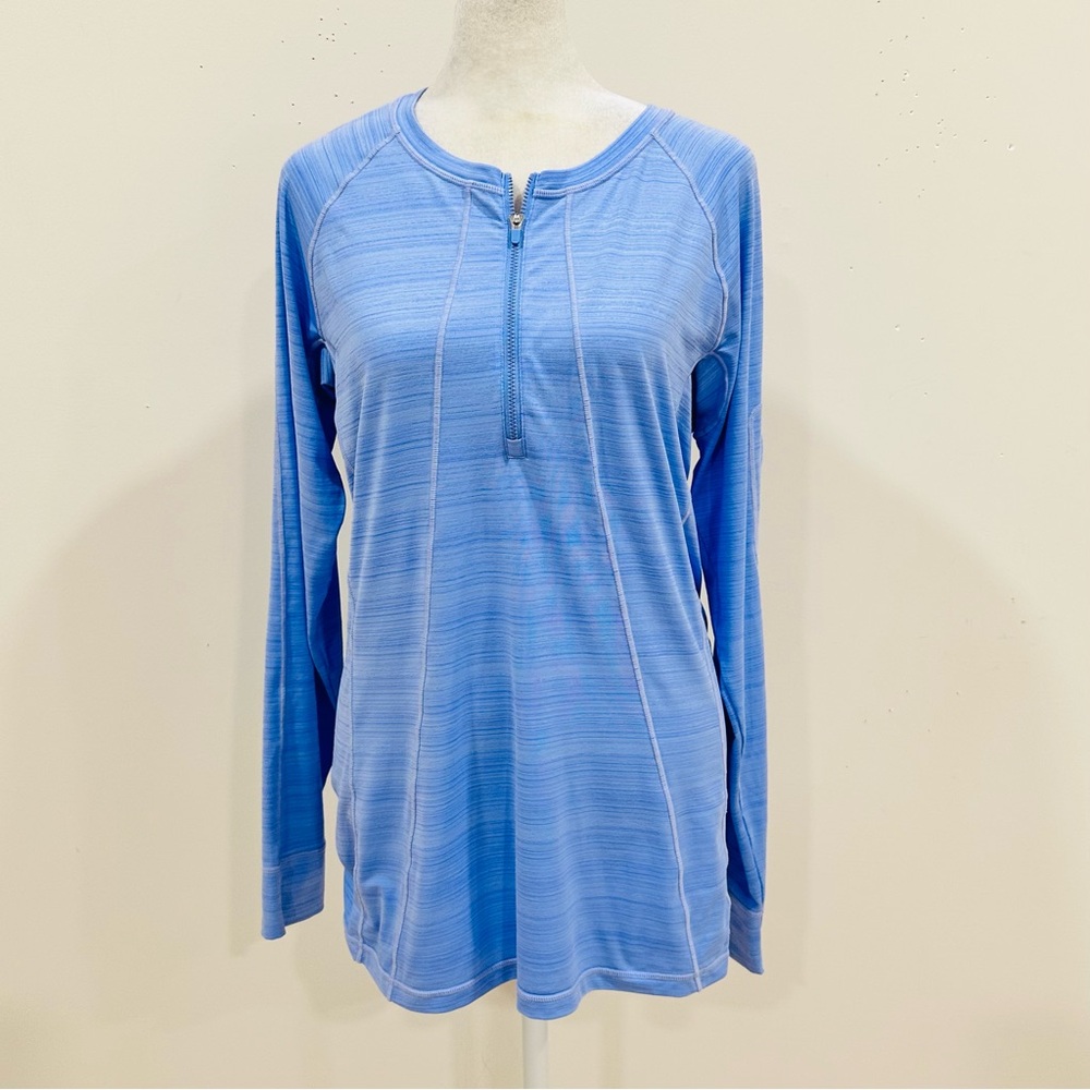Athleta Pacifica UPF long sleeve rash guard size L‎ tall lilac purple blue